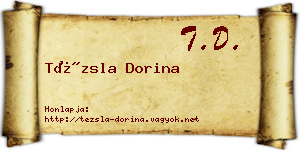 Tézsla Dorina névjegykártya
